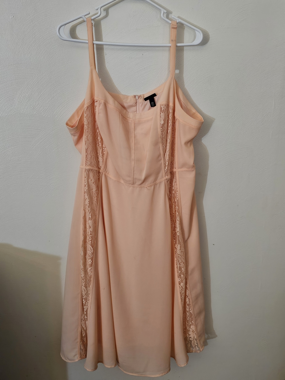 Torrid Peach Lace-Trim Midi Dress